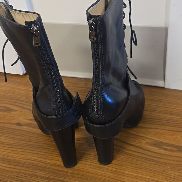 Alexander McQueen Leather Lace Up  Boots - Picture 3 of 16